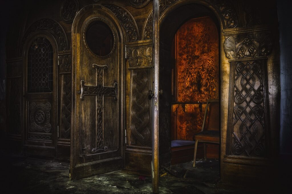 church, faith, confession, forgiveness, god, cross, prayer, lost places, pforphoto, abandoned places, catholic, middle ages, historical, religion, the atmosphere, confession, confession, confession, confession, confession